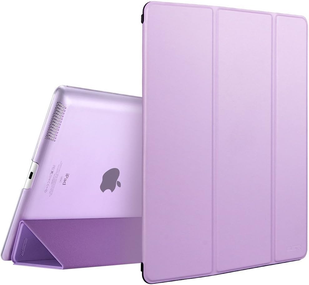 2010kharido Smart Magnetic Trifold Case Cover + Slim Matte Back Case Cover for Apple iPad 2 3 4 Purple