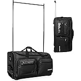Fanwoli 23" Dance Bag with Garment Rack | Upgraded Stable System & Fabric | More Lightweight & Wear-Resistant | Ideal Competition Rolling Duffle Bag