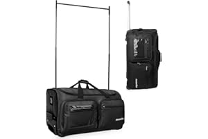 Fanwoli 23" Dance Bag with Garment Rack | Upgraded Stable System & Fabric | More Lightweight & Wear-Resistant | Ideal Competition Rolling Duffle Bag