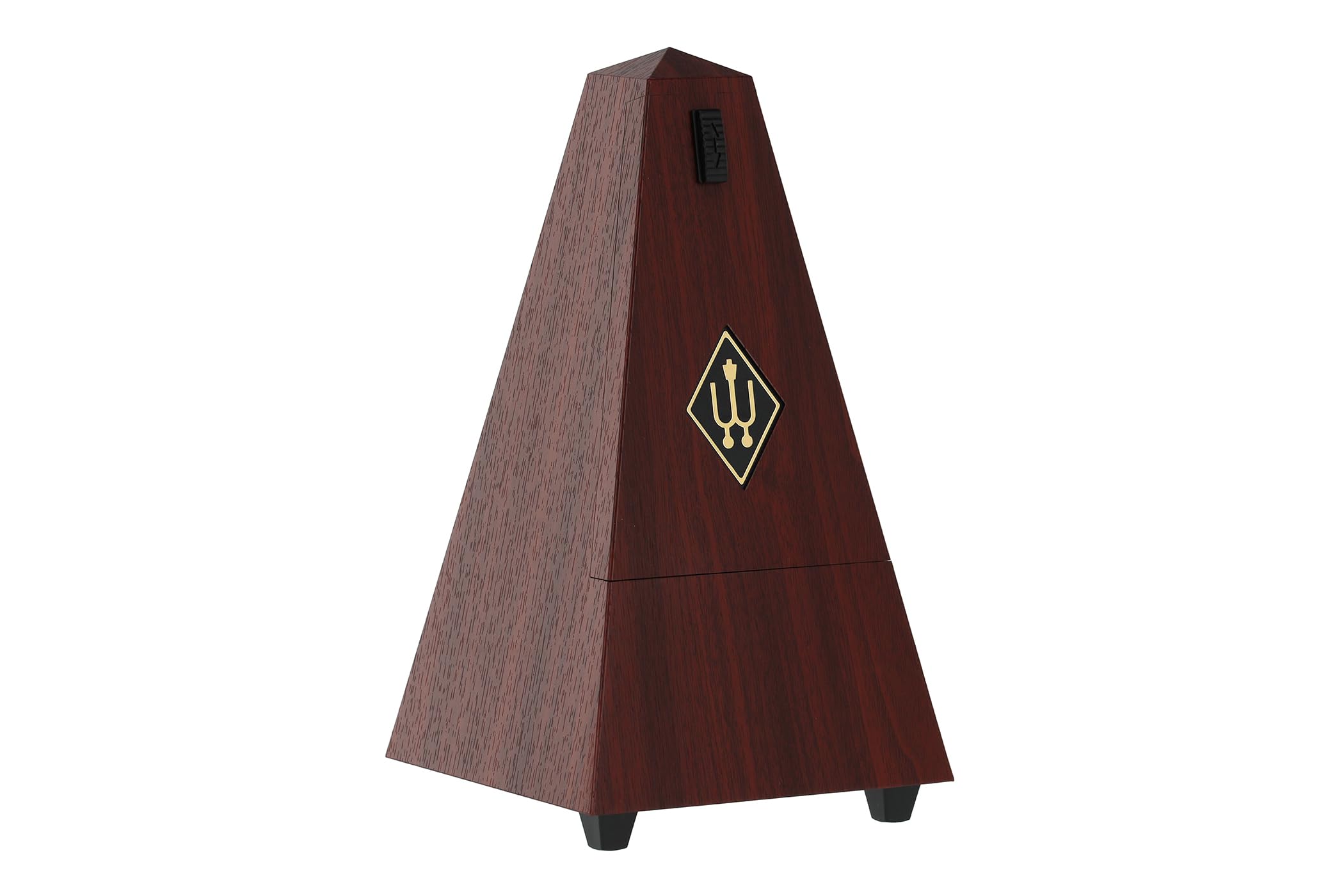 Wittner Metronome Taktell Pyramid Shape Maelzel System Series 845 - Plastic casing - Without bell - Mahogany grain - Mechanically wound - No batteries required - Made in Germany