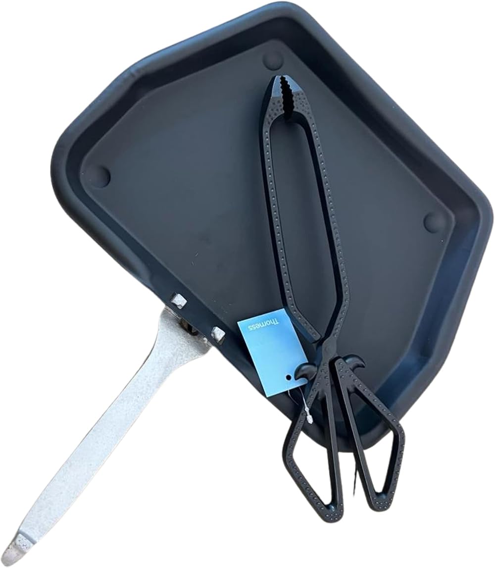 Thorness Cast Iron Log Tongs Ash Pan 33cm Wide Fireplace Grate Log Burner