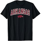Arkansas Razorbacks Arch Over Black Officially Licensed T-Shirt