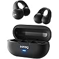 Sanag Open Ear Wireless Earbuds Bluetooth 5.3 Clip On Earphones Waterproof Headphones with Microphone 24Hrs Playback Charging Case for Gym Workout Running Sport Compatible with iPhone Samsung Android