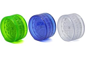 OMYPUEHEN 3 Pack Herb Grinder For Manual, 2.3in Small Spice Grinder With Storage, Portable And Disposable Plastic Herb Grinder, Mix