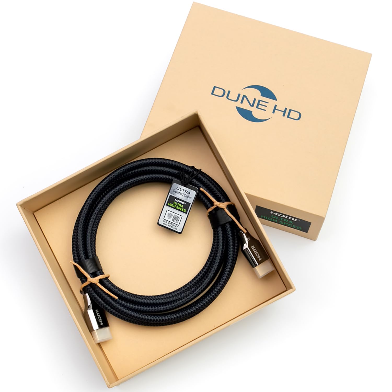 Dune HD Certified High Speed 48Gbps HDMI 2.1a Cable | 10K, 8K / 60Hz, 4K / 120 Hz, 4:4:4, eARC, CEC, HDCP 2.2/2.3, 3D, HDR 10+, Dolby Vision, Atmos, VR | Gaming PC, OLED TV, Hi-Fi, RTX 40xx (3m)