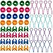 Bobbin Clamps Holders, KangNa 60 Pieces - Bobbin Holder Clips/Bobbin Thread Clamps/Peel Thread Spool Huggers for Embroidery Quilting Sewing Accessory organizing - Pink, Green, Blue, Orange