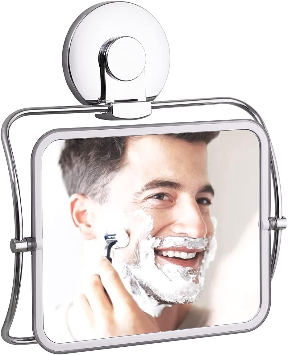 VELMADE Fogless Shower Mirror, 360 Degree Rotating, Shower Mirror for Shaving Fogless with Suction -