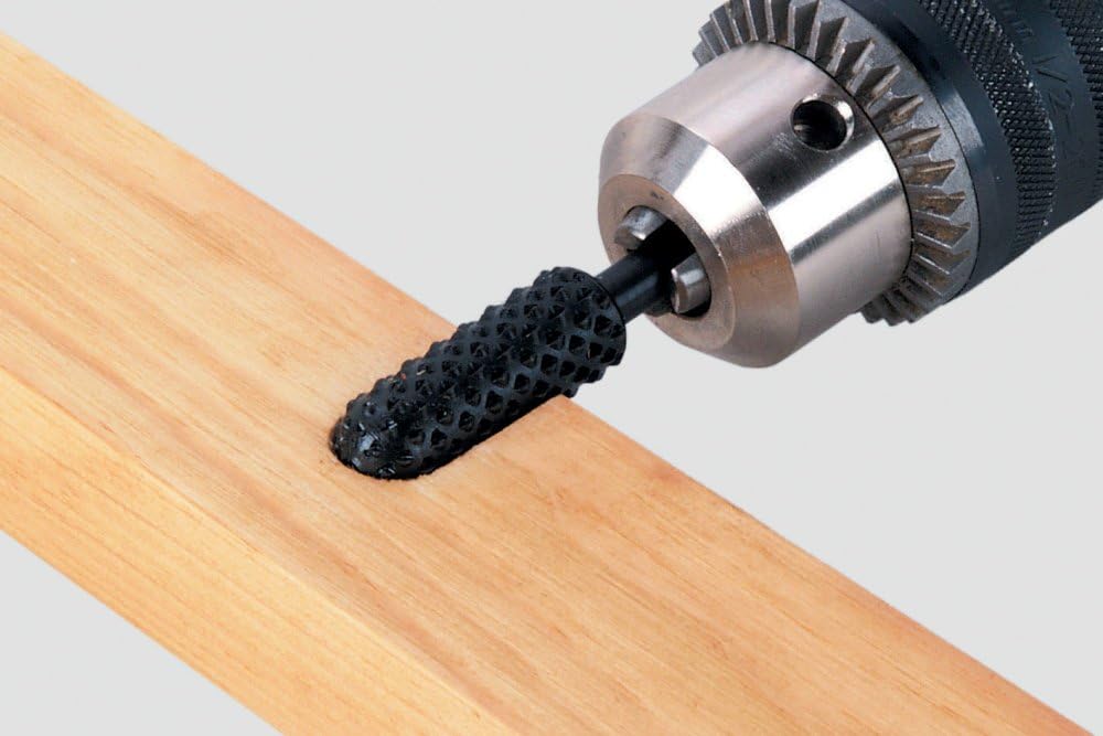 wolfcraft Rotary Rasp for Wood I 2531000, Silver, ø 12 x 35 mm - Image 4