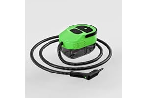 SLPGARIMAHQE 3 Level Adjustable Pressurized Handheld Steam Cleaner for Home, 10s Heat-Up Handheld Steamer for Cleaning, 1.6 Qt Tank Portable Steam Cleaner Handheld for Car,Grout,Tile,Couch,Floor (dark green)