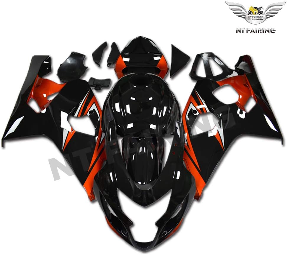 NT FAIRING Orange Black Injection Mold Fairings Fit for Suzuki 2004 2005 GSXR 600 750 K4 04 05 GSX-R600 Aftermarket Painted Kit ABS Plastic Motorcycle Bodywork