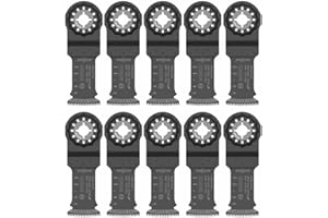 BOSCH 1-1/4 in. OSL114JF-10 Starlock Oscillating Multi-Tool Bi-Metal Blade 10-Pack - Professional Swiss-Made Precision, 3D Interface Design, Universal Tool Compatibility for Clean Cuts in Hard Wood