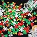 Aneco 100g/4800 Pieces Christmas Confetti Pentagram, Snowflake, Santa, Pine, Merry Christmas Alphabet, Elk Table Confetti Bright Christmas Decoration Set