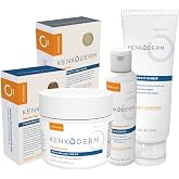 Kenkoderm Psoriasis Total Body &amp; Scalp Bundle for Hair &amp; Skin Care, Moisturizing Cream, 10 oz, Dead Sea Mud Soap &amp; Mineral Salt Soap, 4.25 oz, Salicylic Acid Shampoo, 4 oz &amp; Conditioner 8 oz