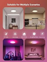 Govee LED Ceiling Light 2400LM RGBIC Flush Round Ø30cm 24W Smart view 6