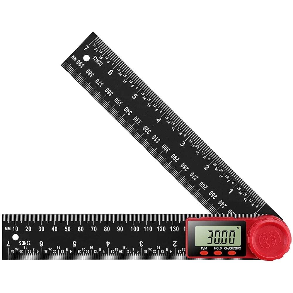 [ Bestgle ] Digital Angle Finder with Carbon Fiber & ABS, ±0.1° Accuracy for Woodworking, Construction & DIY Angle Measurement Tool with LCD Display