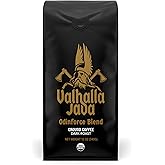 Death Wish Coffee Valhalla Java Dark Roast Ground Coffee, 12 Oz, Bold & Intense Blend of Arabica Robusta Beans, USDA Organic