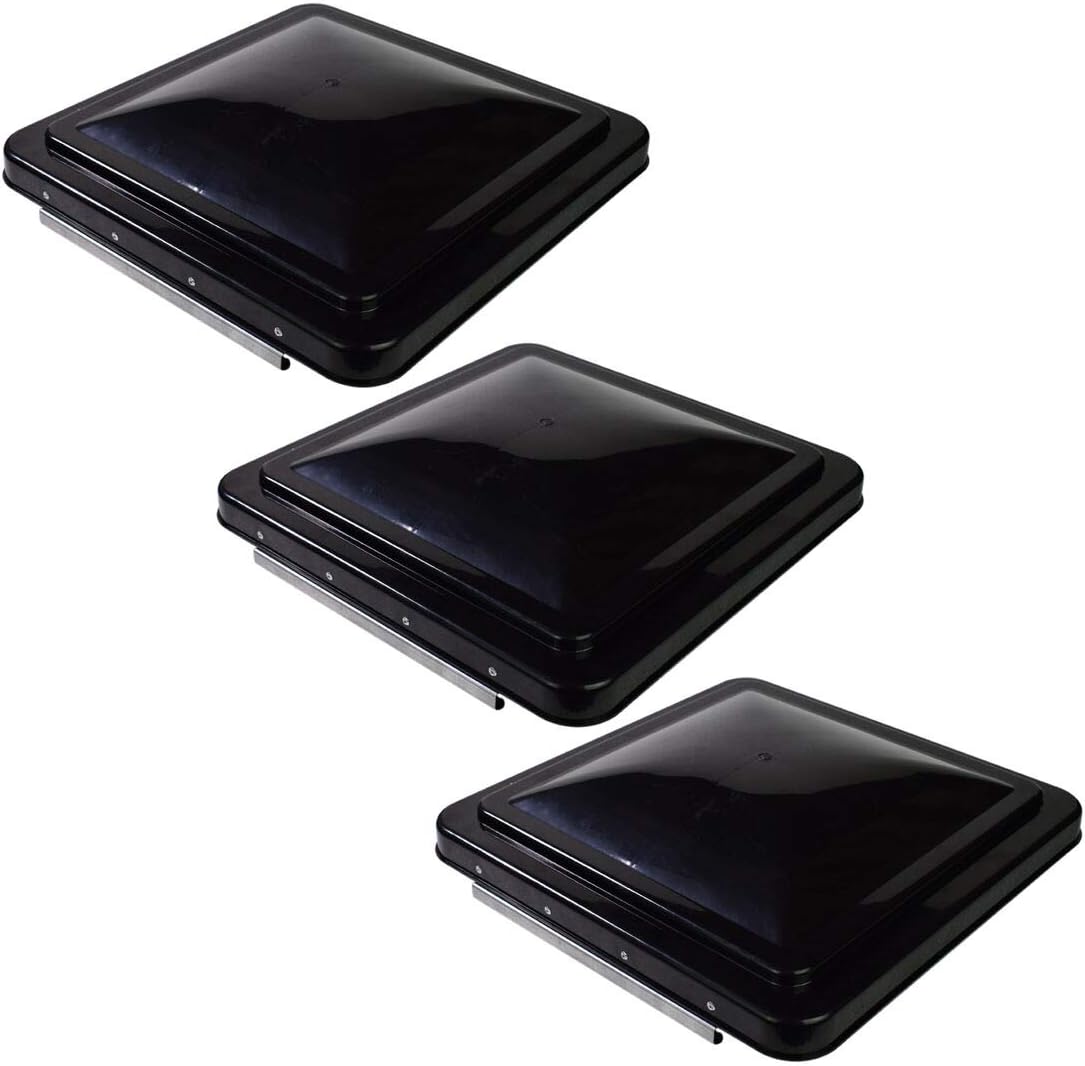 3 Pack Black 14" x14" Replacement Roof Vent Cover Camper RV