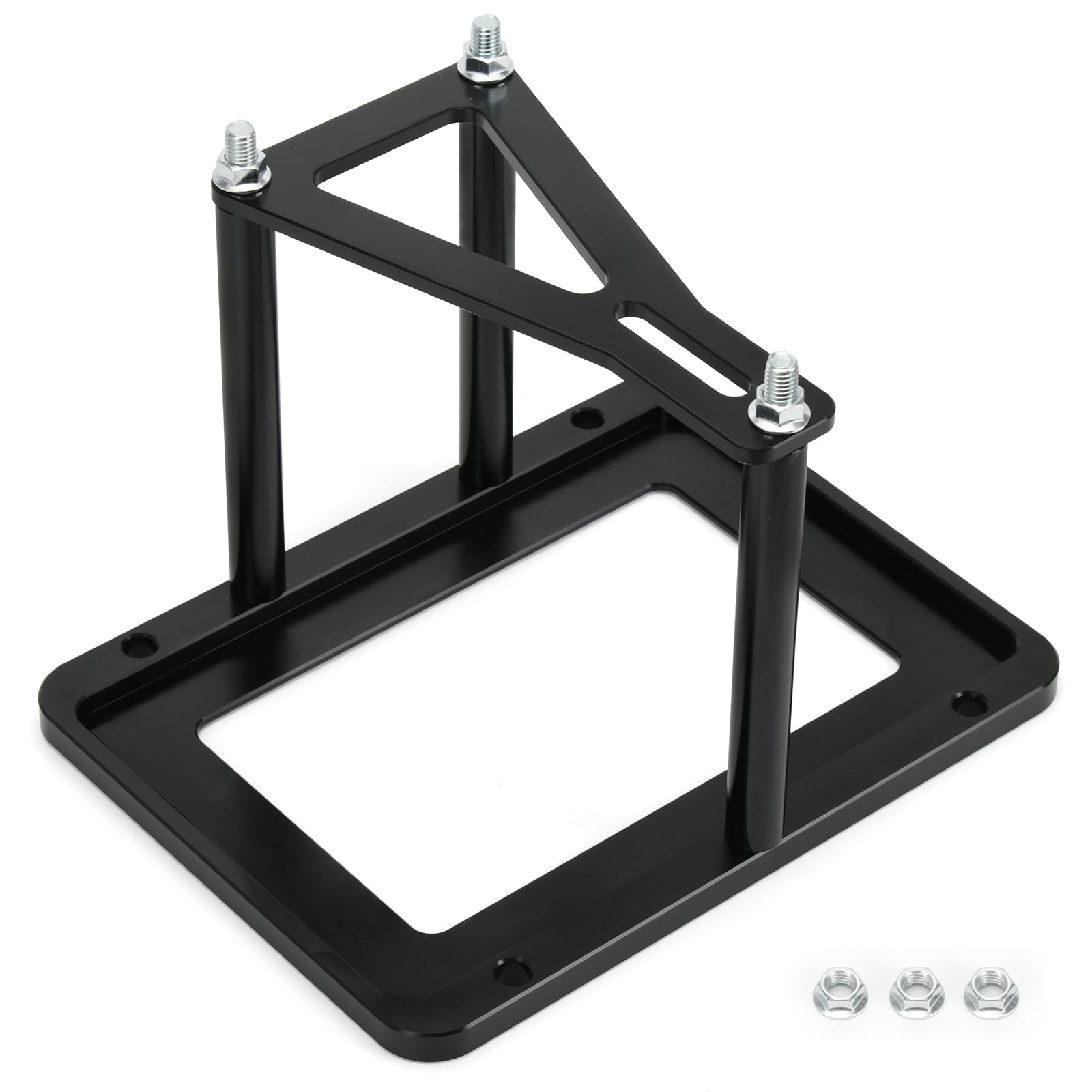 Photo 1 of PQY Battery Tray Hold Down Bracket Battery Relocation Kit Trunk for Optima Batteries 34 34R 34/78 D34 D34/78 34M D34M (black)