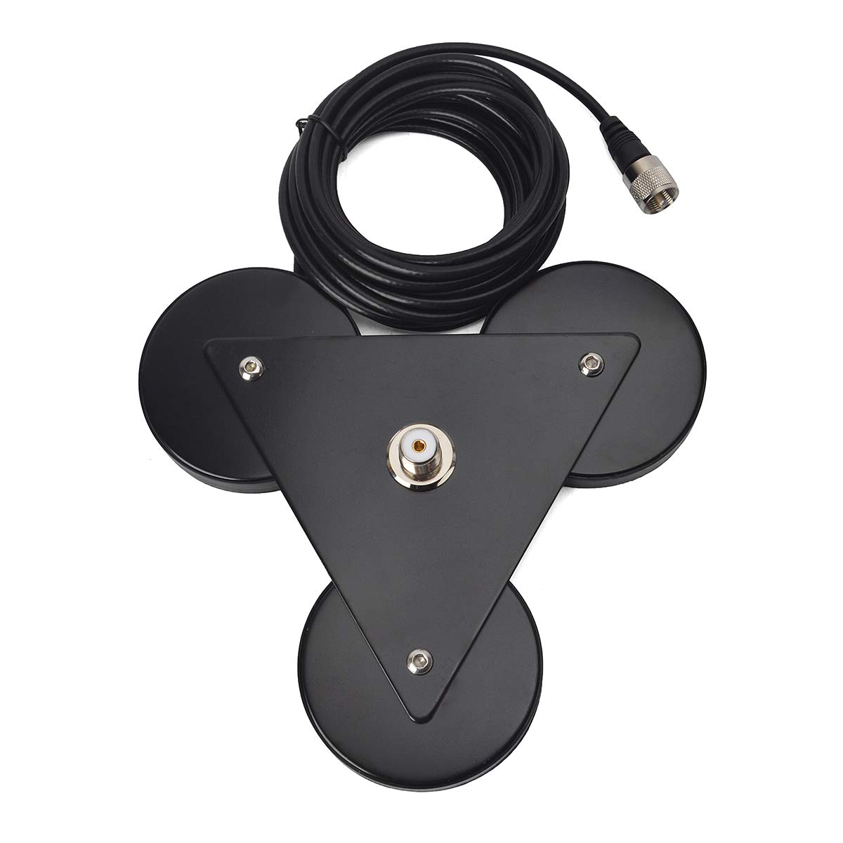 UAYESOK Heavy Duty Mag Magnetic Mount Base SO239 Truck Mobile Radio Antenna Base W/5M(16.4ft) PL-259 RG58 Coaxial Cable for HF/VHF/UHF CB Mobile FM Transceiver