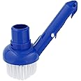 Swimming Pool Corner Vacuum Brush with Adjustable Vacuum Ring - Connects to Standard 1-1/2" Vacuum Hose and 1-1/4" Poles - Clean Corners, Steps, Stairs, Spa Jets - Safe for Concrete, Vinyl Liners