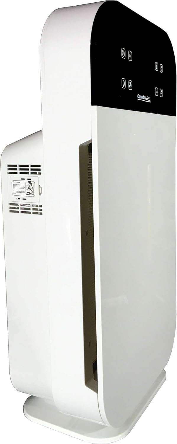 Comedes Lavaero 280 Starker 7 Stufen Luftreiniger Rauchverzehrer Inkl Aktivkohle Hepa Filter Und Ionisator Mit Luftqualitatssensor Ideal Fur Allergiker Asthmatiker Raucher Raume Bis 55m Amazon De Baumarkt