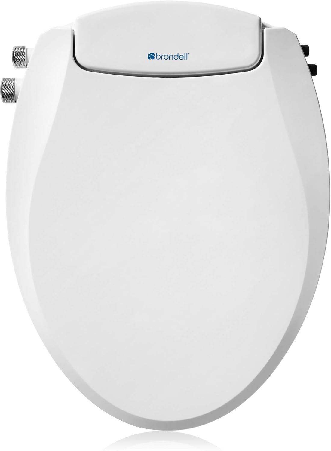 Brondell Swash Ecoseat Non-Electric Bidet Toilet Seat, Fits Elongated Toilets, White - Dual Temperature, Dual Nozzle System - Bidet with Easy Installation