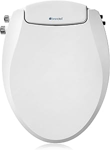 Brondell Swash Ecoseat Non-Electric Bidet Toilet Seat, Fits Elongated Toilets, White - Dual Temperature, Dual Nozzle System - Bidet with Easy Installation