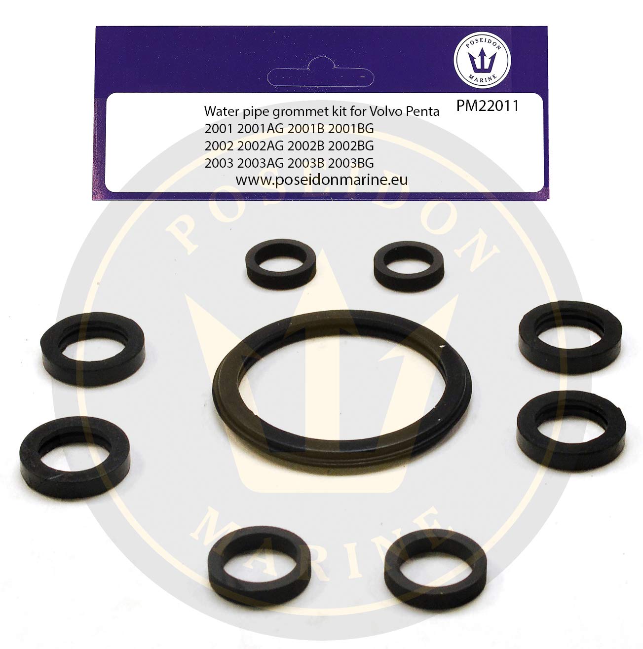 Orbitrade Marine Water Pipe Seal kit for Volvo Penta 2001