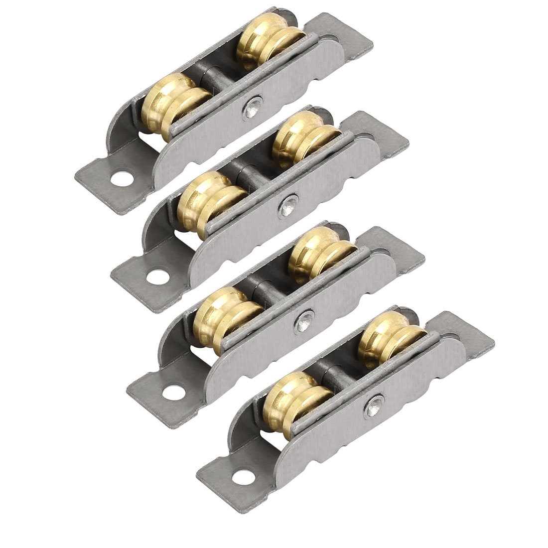 Sourcingmap 12mmx8mm Double Rollers Sliding Door Window Sash Pulley Wheel 4pcs