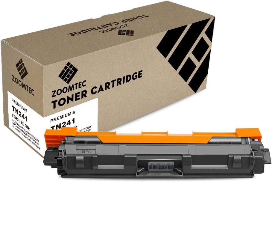 ZOOMTEC TN241 TN242 Toner Cartridge for Brother HL-3140CW HL-3150CDW HL-3170CDW (1 Pack), Black, 1 Black
