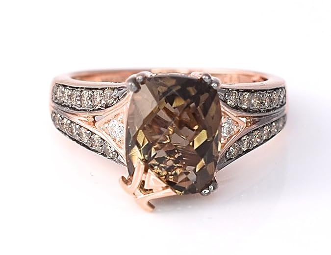 LeVian Smoky Quartz Chocolate and White Diamonds Cocktail 3