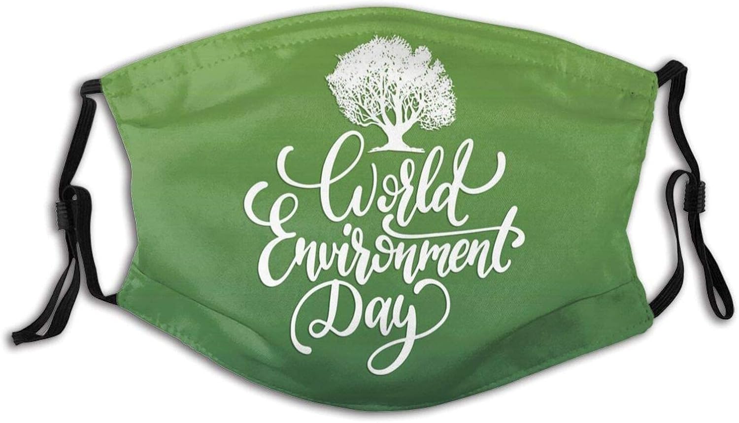 World Environment Day Green Masks Woman Man Reusable Mask 2 Filter