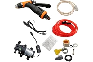 ZLSCTT 12V Universal Portable Car Washer Gun High Pressure Car Cleaner Electric Water Pump Kit