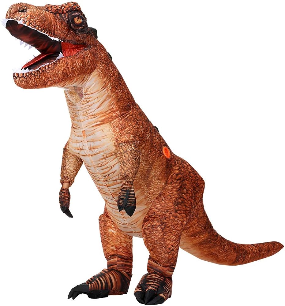 JUROSAICA Inflatable Costume Adult Dinosaur Costume Funny Fancy Dress Costume Halloween Costume Full Body Blow Up Costumes: Clothing