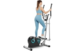 THERUN Elliptical Machine, Ultra-Quiet Elliptical Exercise Machine for Home, 6KG Flywheel Elliptical Trainer, 16 Resistance Levels Elliptical Training Machines w/Pulse Sensor, LCD Monitor