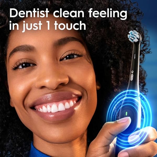ORAL-B IO SERIES 2 RECHARGEABLE ELECTRIC POWERED TOOTHBRUSH STARTER KIT, NIGHT BLACK WITH 2 BRUSH HEADS – AUTOMATIC PRESSURE SENSOR TO PROTECT GUMS – 3 MODES – 2 MIN TIMER