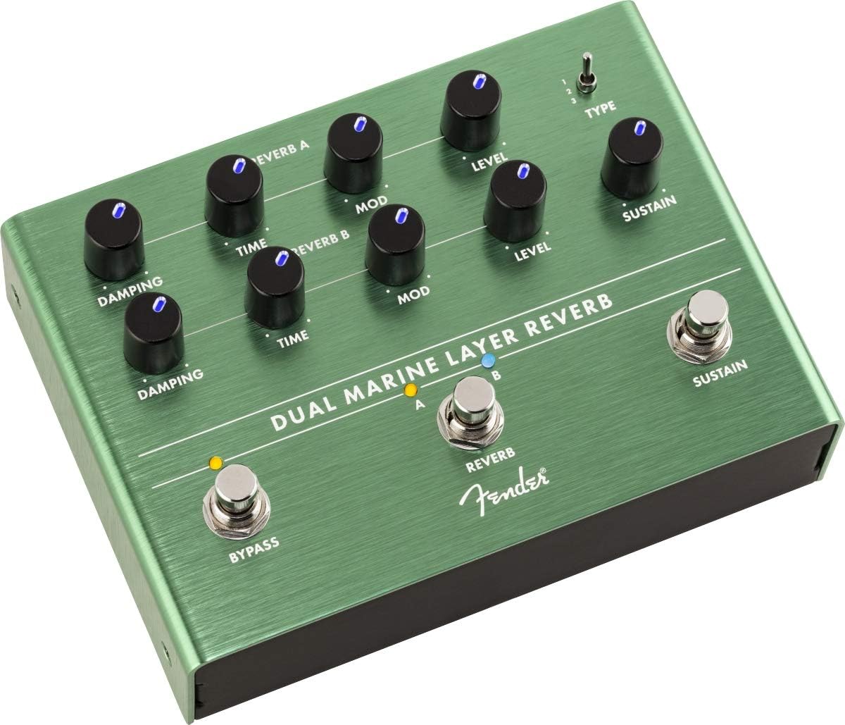 Fender 'Dual Marine Layer Reverb' Guitar Effects Pedal, Green - Image 3