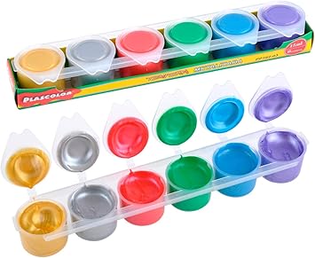 MP - Set de 6 Temperas 15 ml Lavable (Metalizada): Amazon.es: Juguetes y juegos