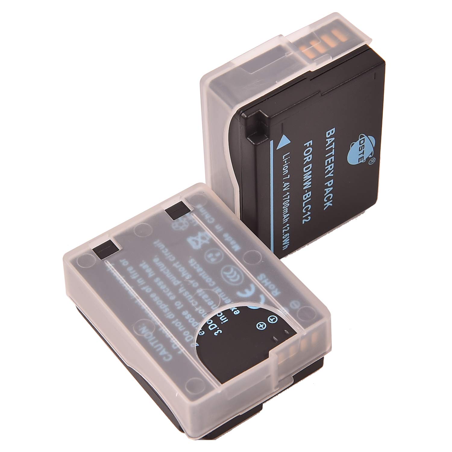 DSTE 2x DMW-BLC12 Li-ion Battery Replacement for Lumix DMC-G5 DMC-G6 DMC-G7 DMC-GH2 DMC-FZ200 DMC-FZ200GK DMC-FZ1000 V-LUX4 Leica Q Camera