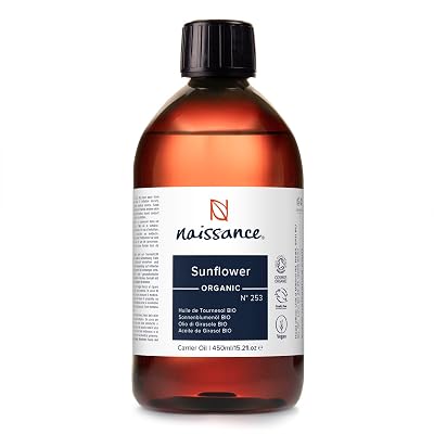Naissance Organic Sunflower Oil 450ml - Certified Organic Vegan Hydrating