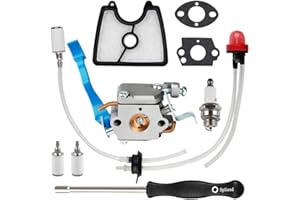 HPENP 590460102 Carburetor for Husq 125B 125BX 125BVX Leaf Blower Trimmer for Zama C1Q-W37 Carb 545 08 18-11 581798001 545081811 545112101 with Air Filter Fuel Line Kit