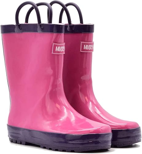 purple rubber boots