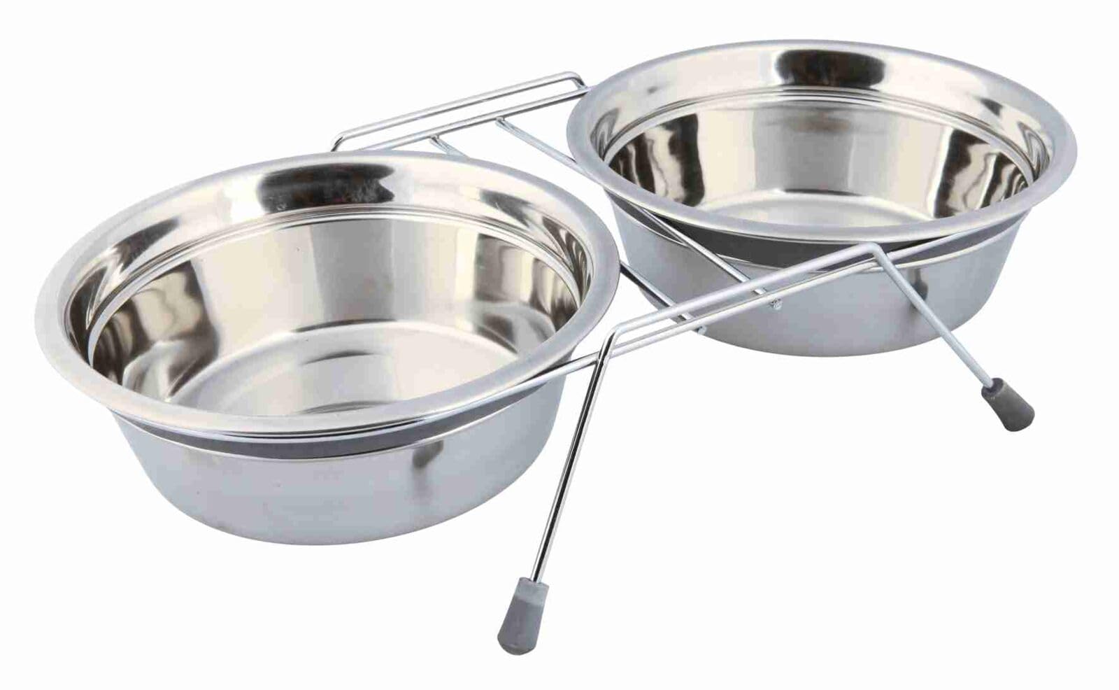 TRIXIE Eat on Feet Two Anti-Rattle Bowl Set for Dog, 1.5 Litre, Pack of 6