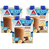 Atkins Chocolate Banana Protein Shake, 15g Protein, Low Glycemic, 4g Net Carb, 2g Sugar, Keto Friendly, 12 Count