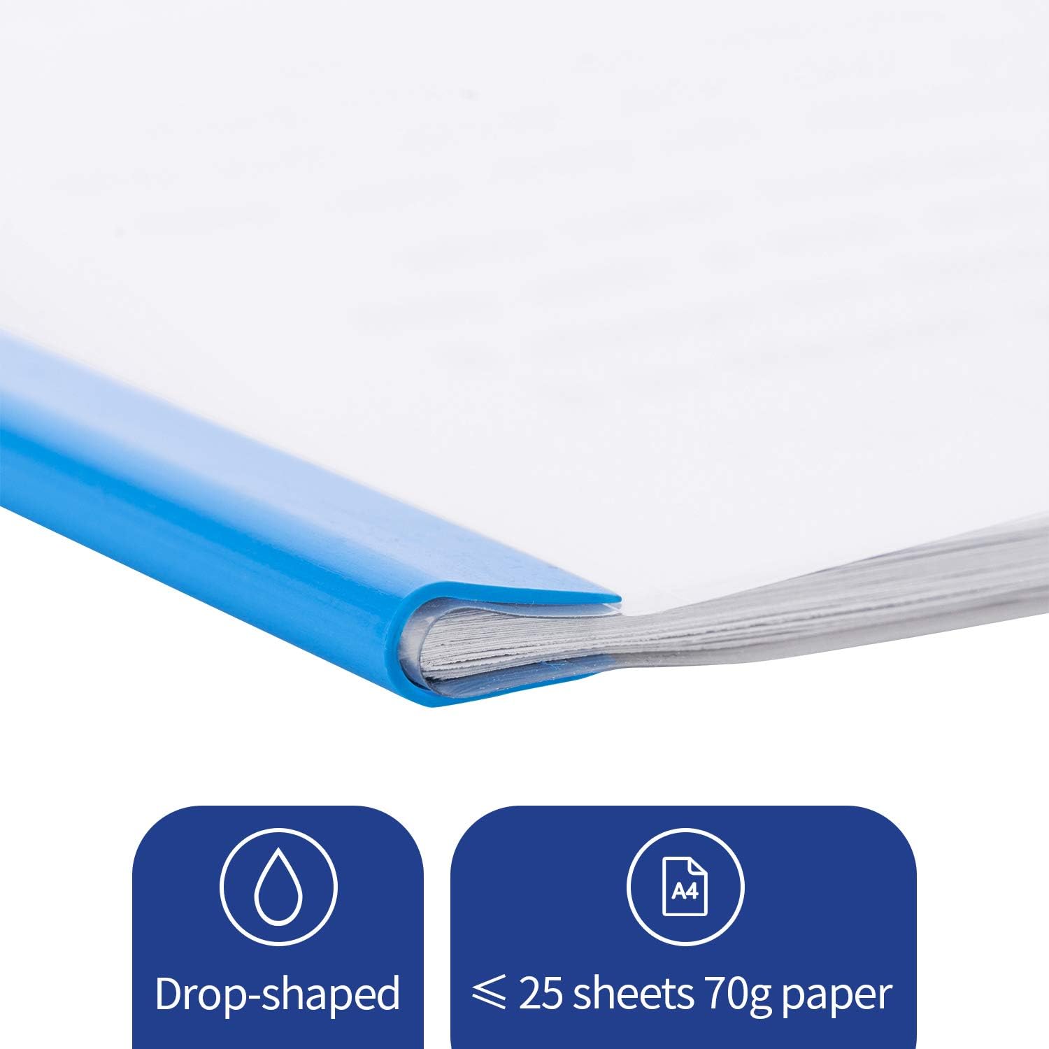 Deli 10 Pack Sliding Bar Clear Report Covers, Transparent Resume Presentation File Folders Organizer Binder for A4 Size Paper, Blue : Office Products