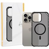 Armor Signature PRO Magnetic Case Compatible for iPhone 15 Pro (Crystal Grey with Grey Tape)