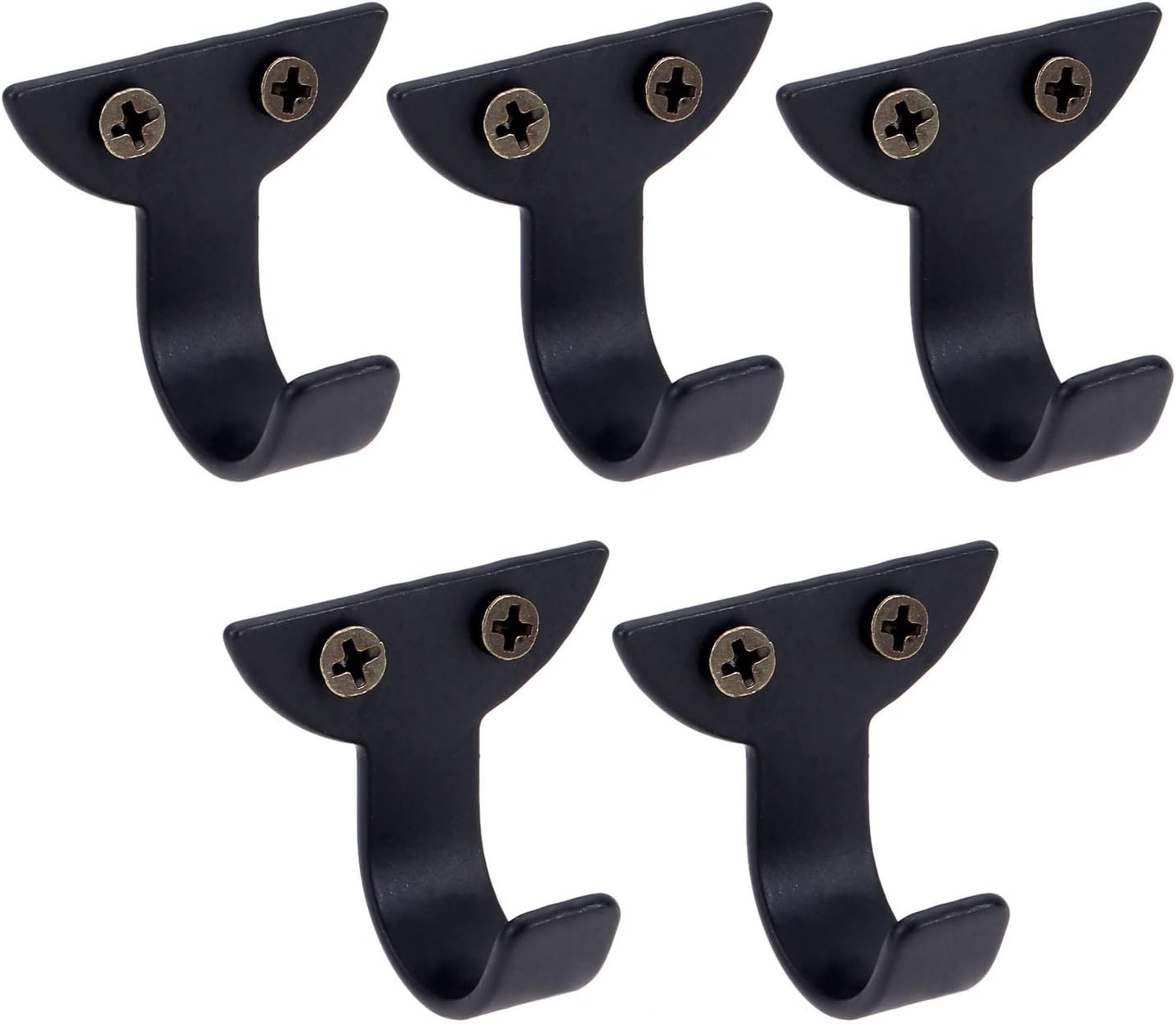 Hardware Hook Wall Hanger 5Pcs Creative Black Hook Iron Wall Hooks
