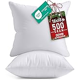 Utopia Bedding Throw Pillows Insert (Pack of 2, White) - 18 x 18 Inches Bed and Couch Pillows - Indoor Decorative Pillow