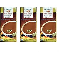 Trader Joe's Organic Low Sodium Vegetable Broth, 3-pack. (3)- 32oz Cartons.