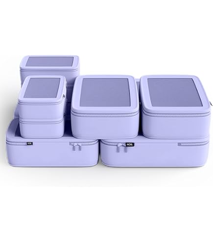Amazon.com | NOBL Travel Compressible Packing Cubes Set, 6 Pieces